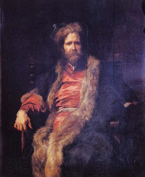 Anthony Van Dyck Portrait of the one-armed painter Marten Rijckaert. Norge oil painting art